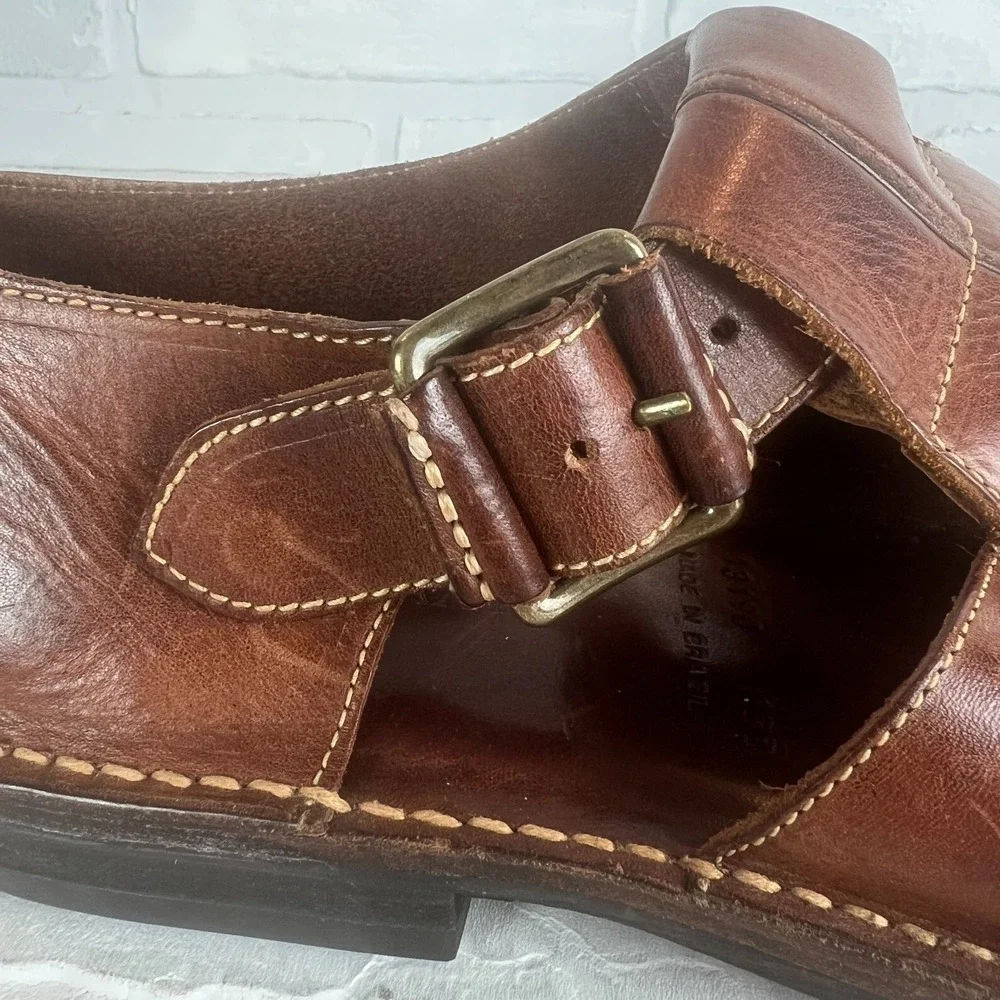 Cole Haan Fisherman Sandals Mens 13 D Brown Leather Preppy Resort Closed‎ Toe
